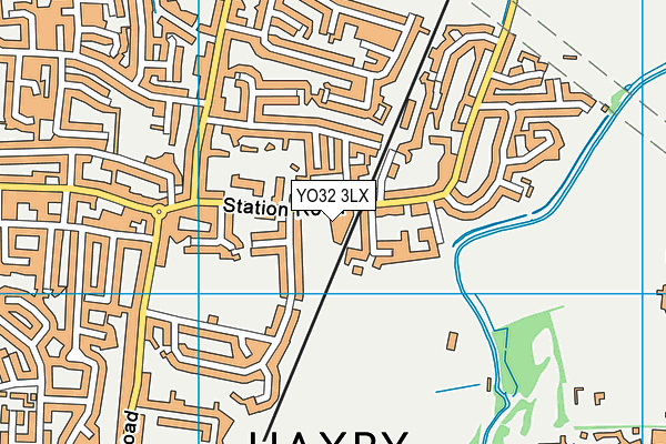 YO32 3LX map - OS VectorMap District (Ordnance Survey)