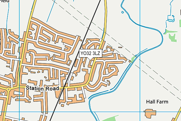 YO32 3LZ map - OS VectorMap District (Ordnance Survey)