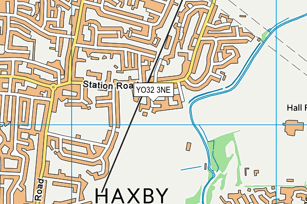 YO32 3NE map - OS VectorMap District (Ordnance Survey)