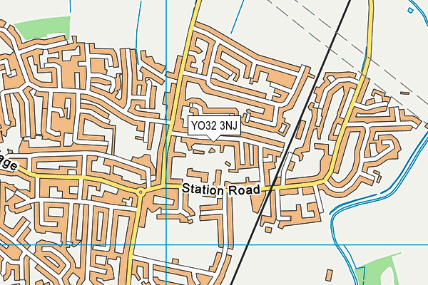 YO32 3NJ map - OS VectorMap District (Ordnance Survey)
