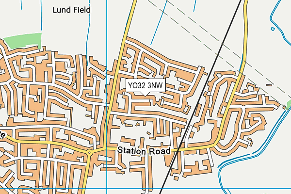 YO32 3NW map - OS VectorMap District (Ordnance Survey)