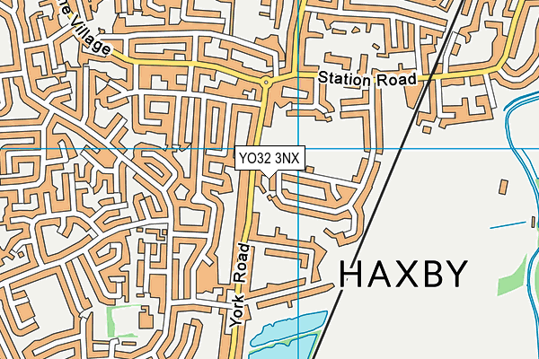 YO32 3NX map - OS VectorMap District (Ordnance Survey)