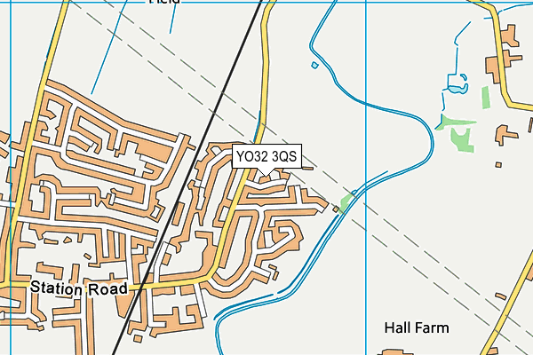 YO32 3QS map - OS VectorMap District (Ordnance Survey)