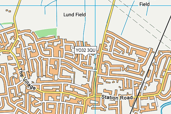 YO32 3QU map - OS VectorMap District (Ordnance Survey)