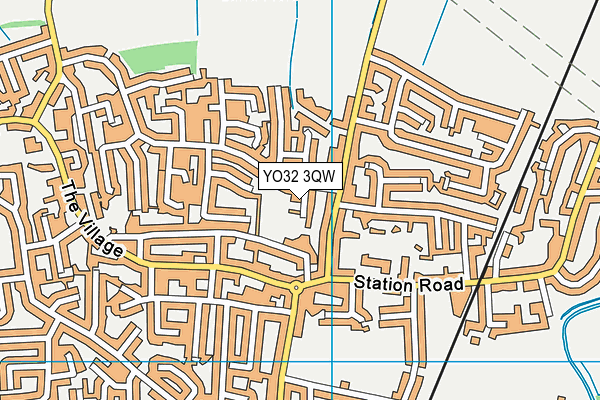 YO32 3QW map - OS VectorMap District (Ordnance Survey)