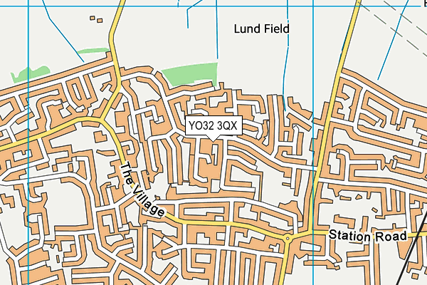 YO32 3QX map - OS VectorMap District (Ordnance Survey)