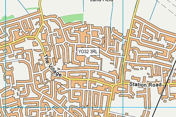YO32 3RL map - OS VectorMap District (Ordnance Survey)