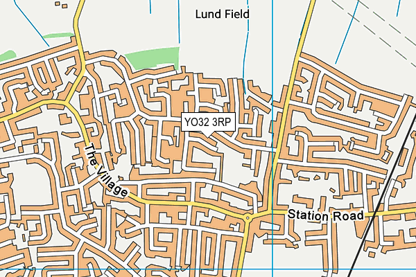 YO32 3RP map - OS VectorMap District (Ordnance Survey)