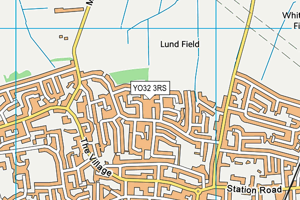 YO32 3RS map - OS VectorMap District (Ordnance Survey)