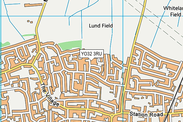 YO32 3RU map - OS VectorMap District (Ordnance Survey)