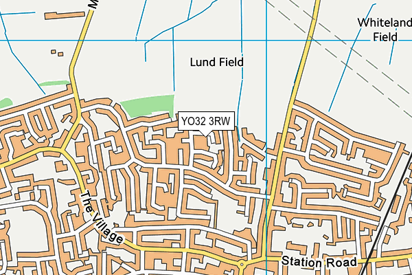YO32 3RW map - OS VectorMap District (Ordnance Survey)