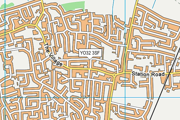 YO32 3SF map - OS VectorMap District (Ordnance Survey)