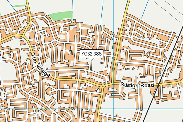 YO32 3SS map - OS VectorMap District (Ordnance Survey)