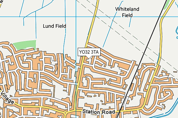 YO32 3TA map - OS VectorMap District (Ordnance Survey)