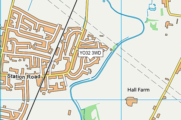 YO32 3WD map - OS VectorMap District (Ordnance Survey)