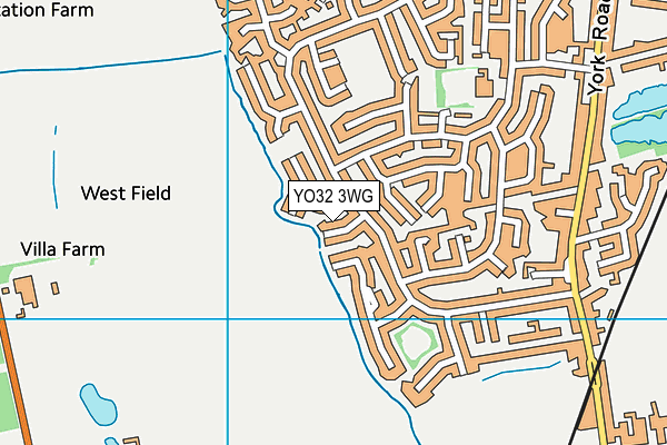 YO32 3WG map - OS VectorMap District (Ordnance Survey)