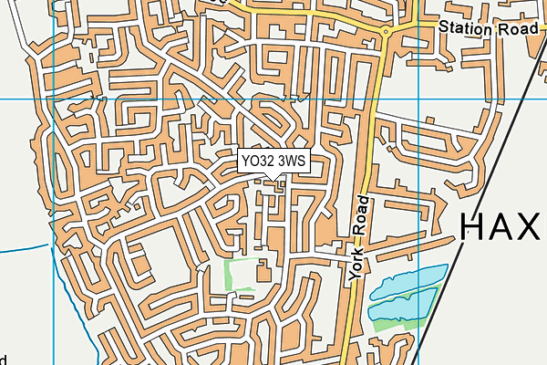 YO32 3WS map - OS VectorMap District (Ordnance Survey)