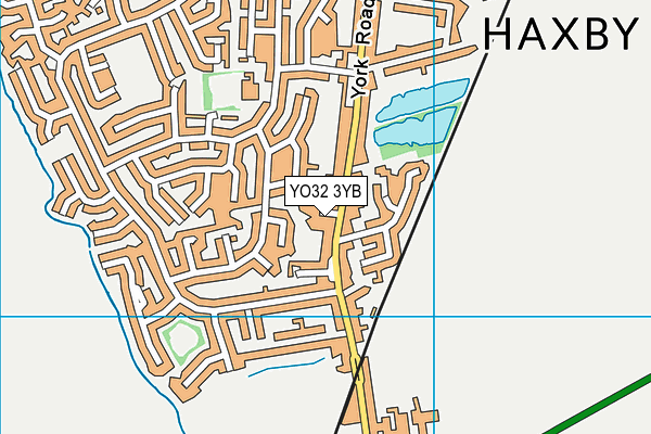 YO32 3YB map - OS VectorMap District (Ordnance Survey)