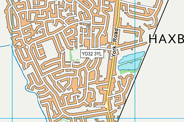 YO32 3YL map - OS VectorMap District (Ordnance Survey)