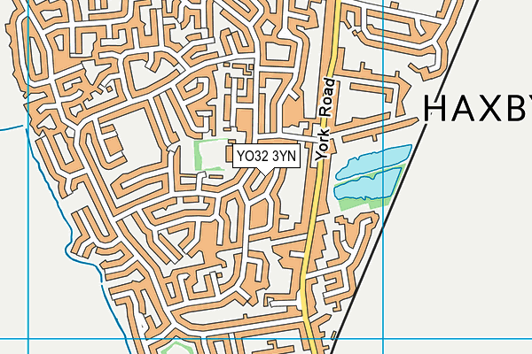 YO32 3YN map - OS VectorMap District (Ordnance Survey)
