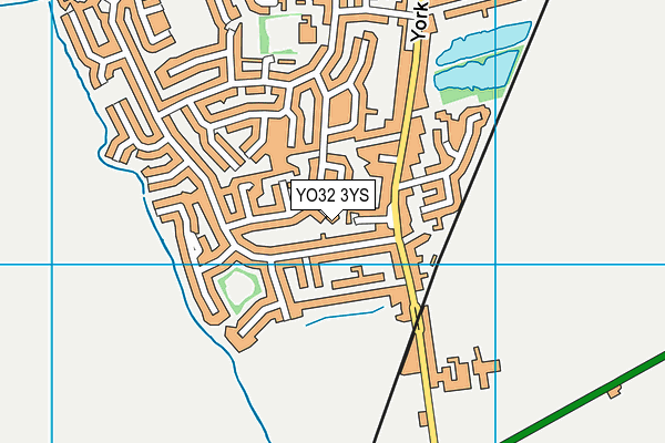 YO32 3YS map - OS VectorMap District (Ordnance Survey)