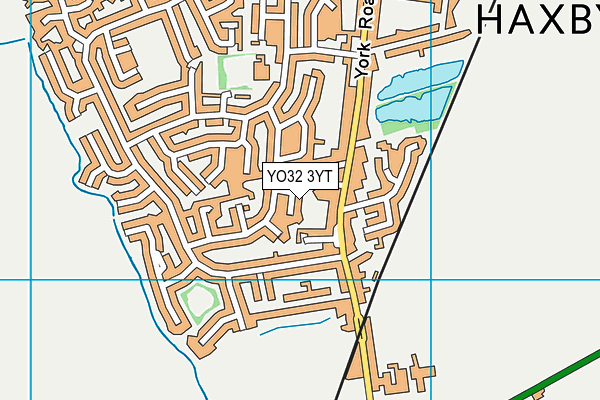 YO32 3YT map - OS VectorMap District (Ordnance Survey)