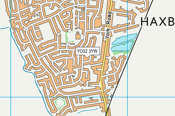 YO32 3YW map - OS VectorMap District (Ordnance Survey)