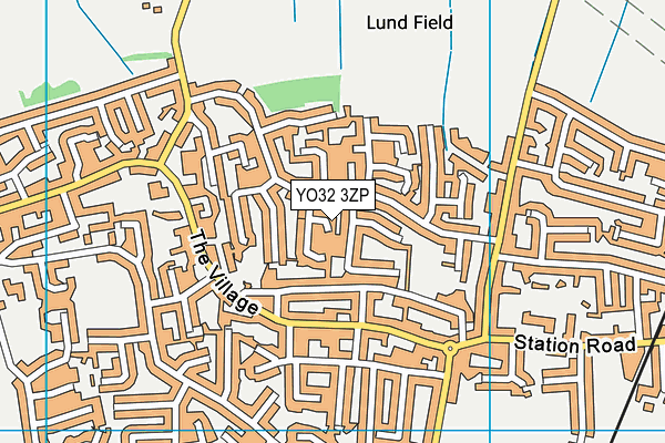 YO32 3ZP map - OS VectorMap District (Ordnance Survey)