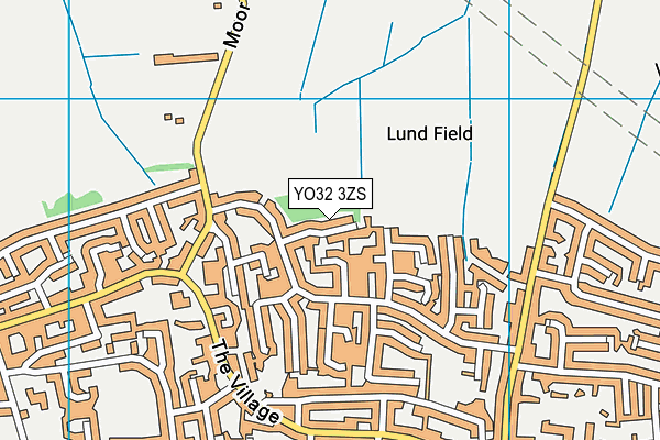 YO32 3ZS map - OS VectorMap District (Ordnance Survey)