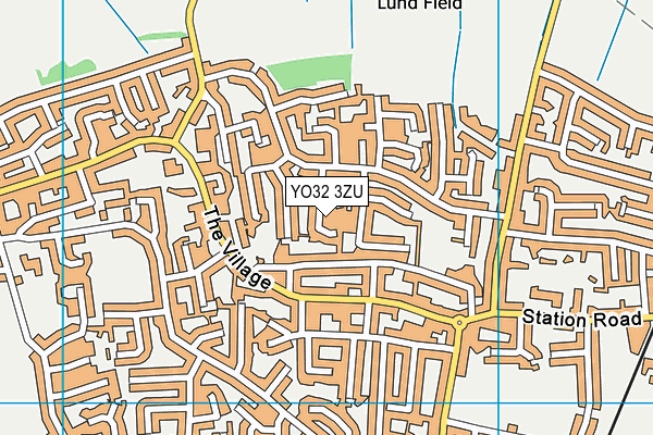 YO32 3ZU map - OS VectorMap District (Ordnance Survey)