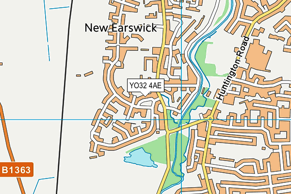 YO32 4AE map - OS VectorMap District (Ordnance Survey)