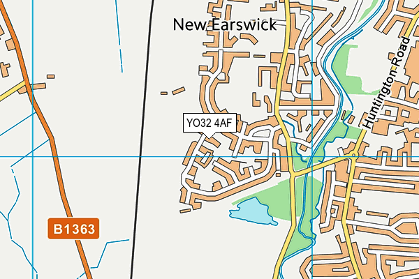 YO32 4AF map - OS VectorMap District (Ordnance Survey)