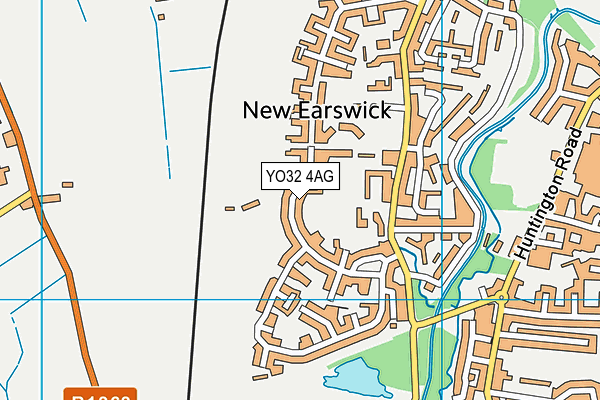 New Earswick Sports And Social Club map (YO32 4AG) - OS VectorMap District (Ordnance Survey)