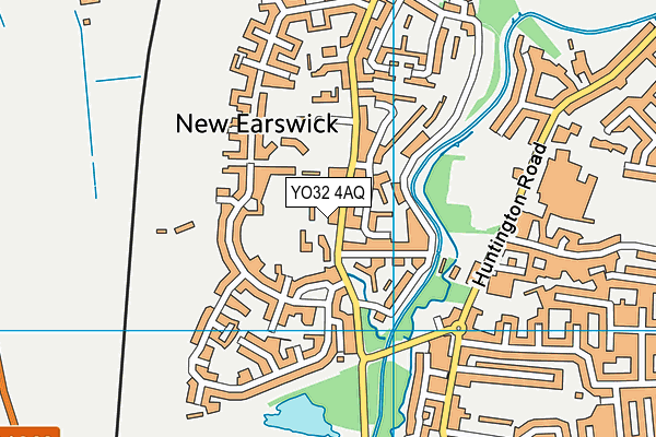 New Earswick Swimming Pool map (YO32 4AQ) - OS VectorMap District (Ordnance Survey)