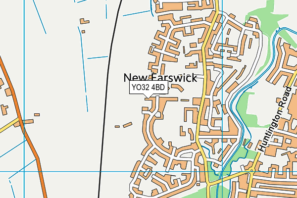 YO32 4BD map - OS VectorMap District (Ordnance Survey)