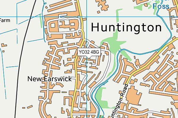 YO32 4BG map - OS VectorMap District (Ordnance Survey)