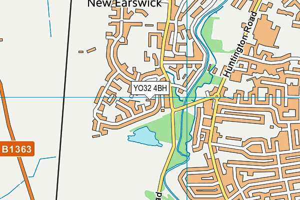 YO32 4BH map - OS VectorMap District (Ordnance Survey)
