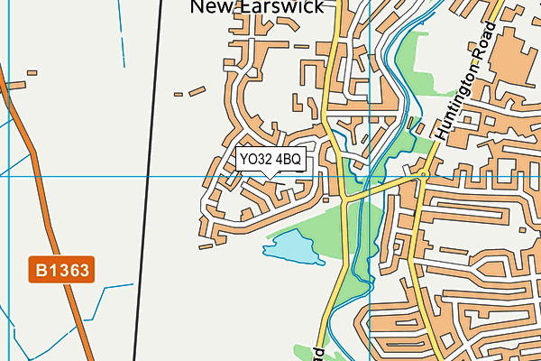 YO32 4BQ map - OS VectorMap District (Ordnance Survey)