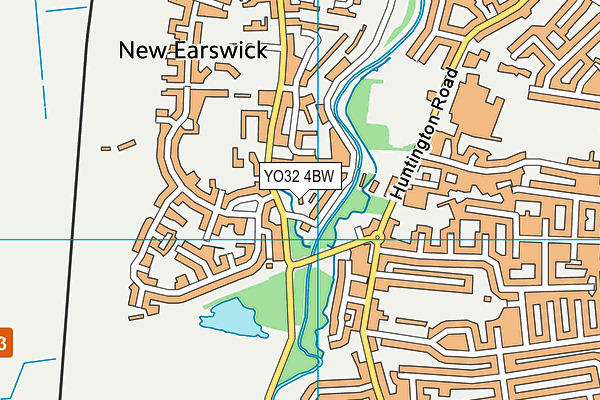 YO32 4BW map - OS VectorMap District (Ordnance Survey)