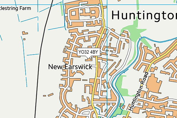YO32 4BY map - OS VectorMap District (Ordnance Survey)