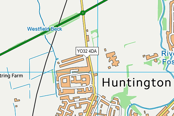 YO32 4DA map - OS VectorMap District (Ordnance Survey)