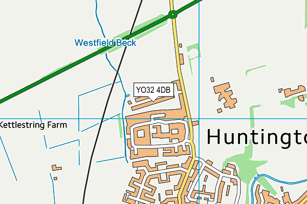 YO32 4DB map - OS VectorMap District (Ordnance Survey)