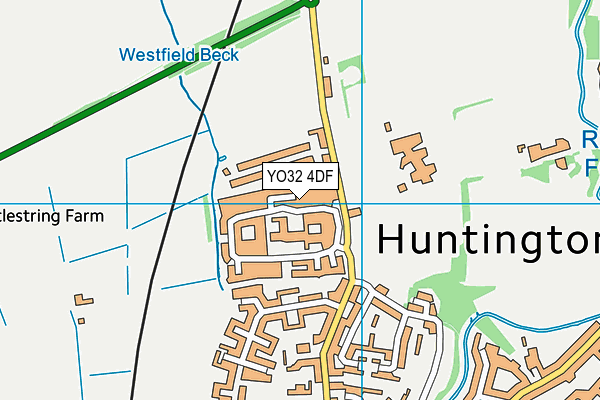 YO32 4DF map - OS VectorMap District (Ordnance Survey)