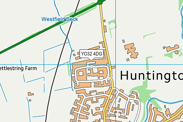 YO32 4DG map - OS VectorMap District (Ordnance Survey)