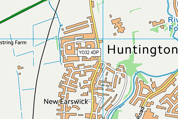 YO32 4DP map - OS VectorMap District (Ordnance Survey)