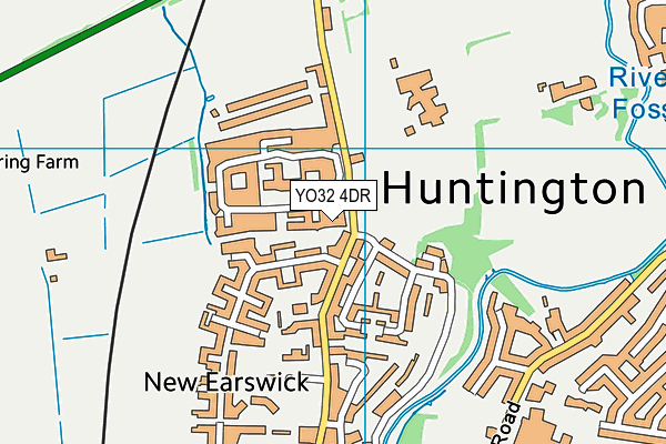 YO32 4DR map - OS VectorMap District (Ordnance Survey)