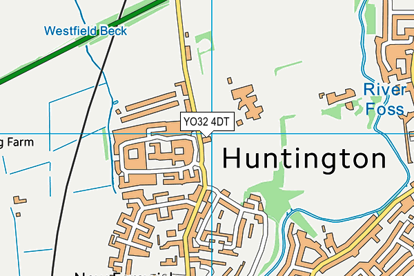 YO32 4DT map - OS VectorMap District (Ordnance Survey)