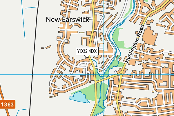 YO32 4DX map - OS VectorMap District (Ordnance Survey)