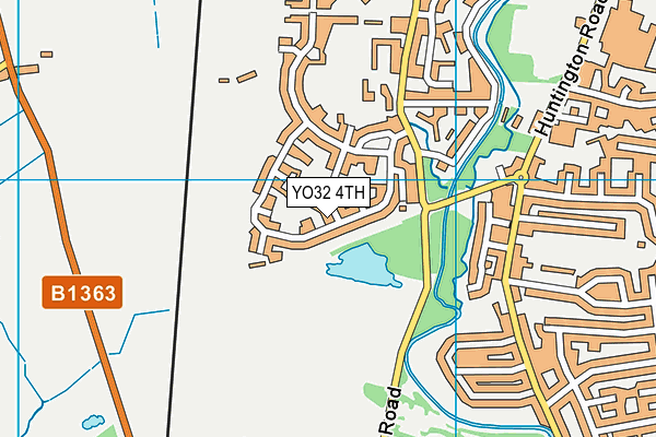 YO32 4TH map - OS VectorMap District (Ordnance Survey)