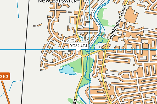 YO32 4TJ map - OS VectorMap District (Ordnance Survey)